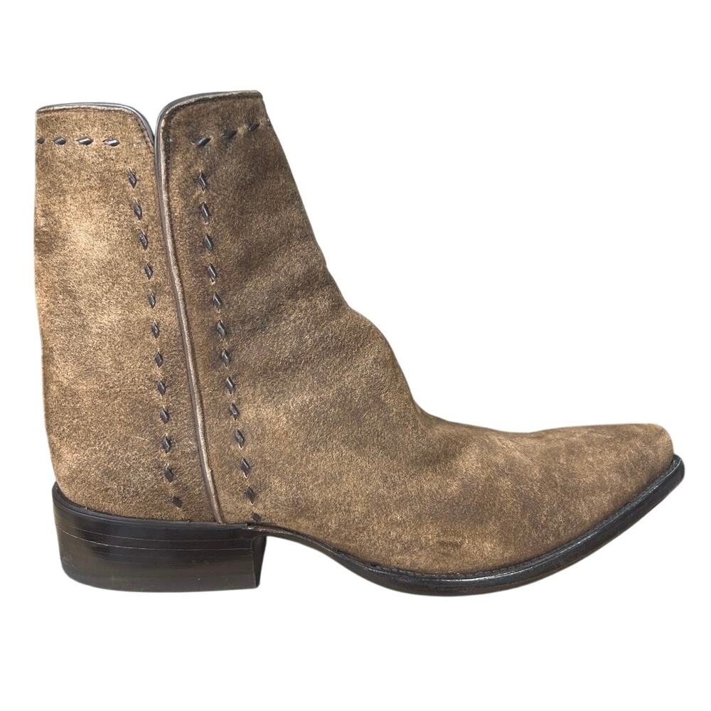 Stallion Men’s Zorro Lamb Camel Suede Western Boot Size US 9.5 D